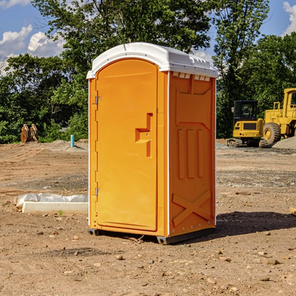 how often are the portable toilets cleaned and serviced during a rental period in Cale